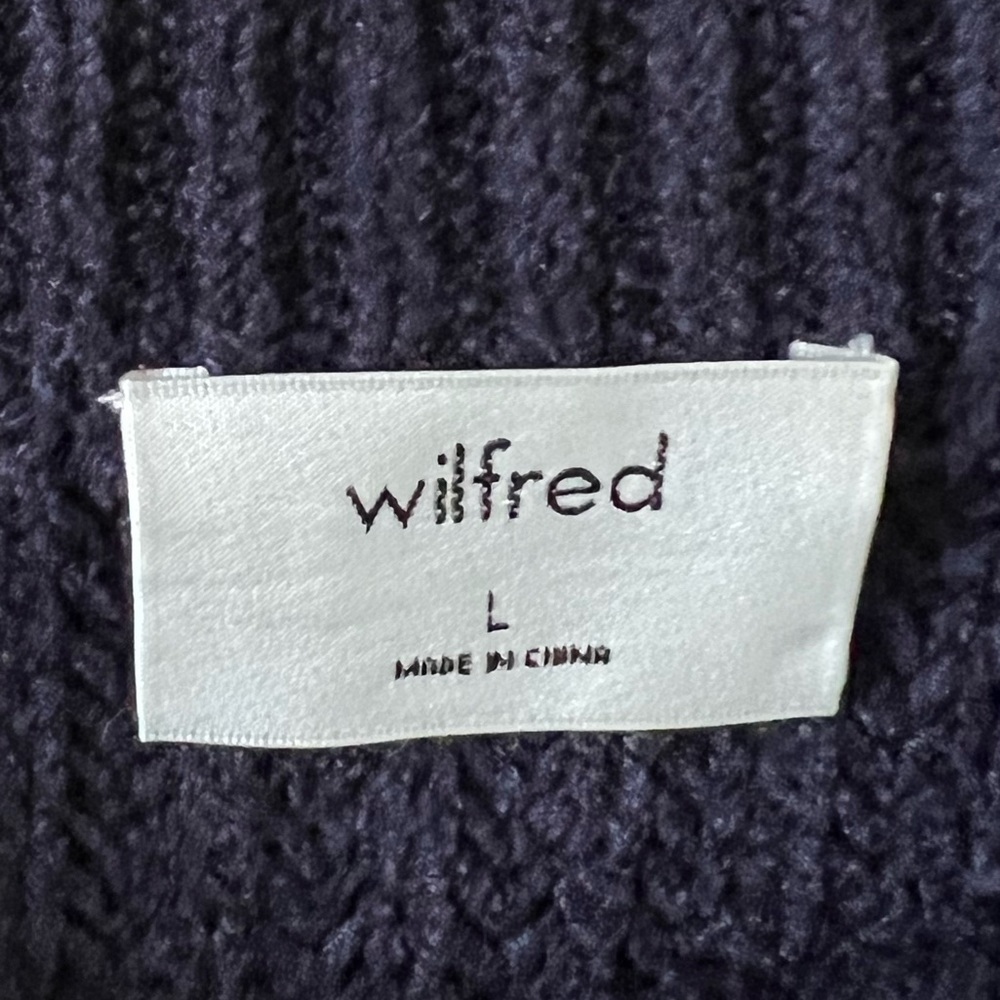 Aritzia Wilfred Essential Chenille Sweater (Salette) - Size L - Sky Captain Blue